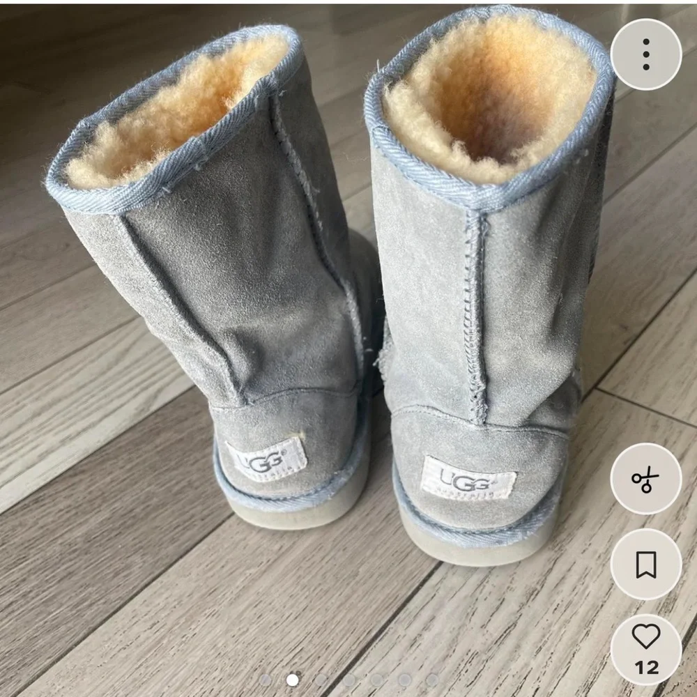UGG Light Gray Suede Boots
